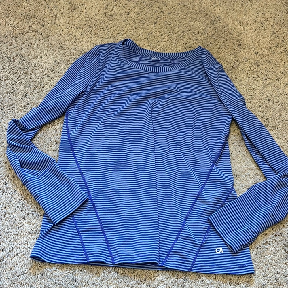 Gapfit breathe long sleeve top purple striped